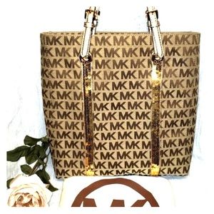 NWOT Gold & Brown Michael Kors Jet Set! ✨
